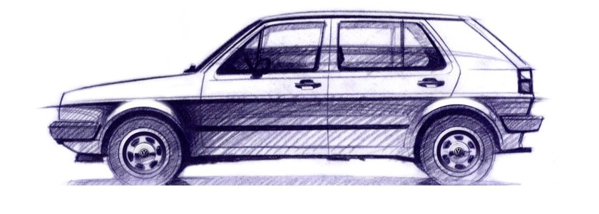 Фольксваген гольф 2 чертеж
