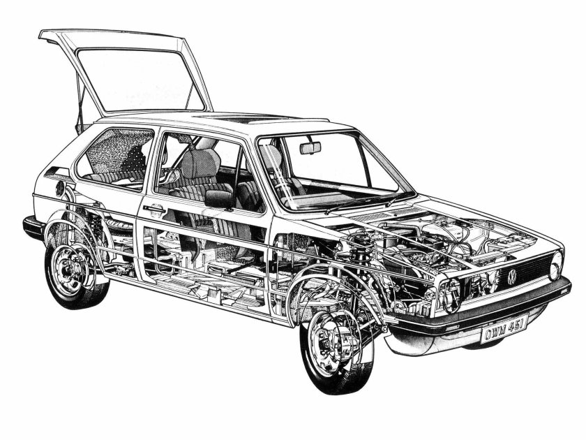 VW Golf 2 Blueprint