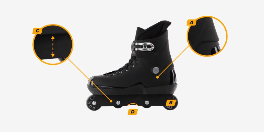 Башмак роликовый конек 130мм