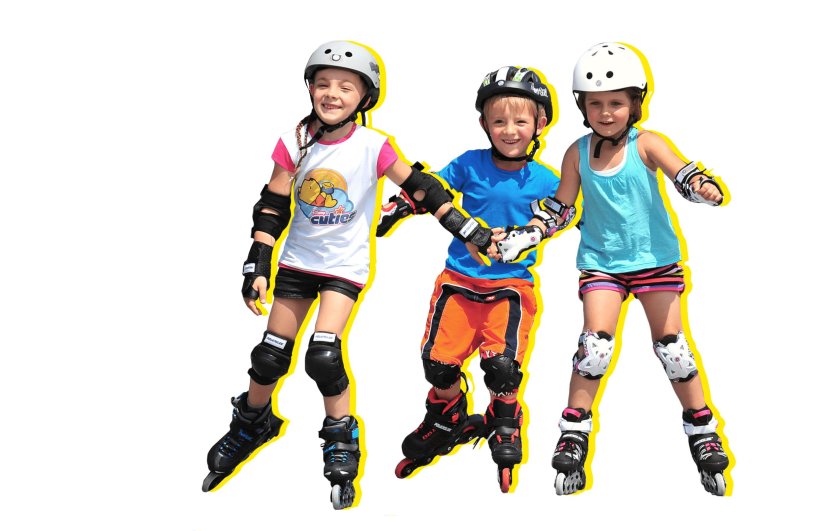 Дети на роликах