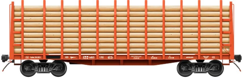 Лесовозная платформа 13-9832-01