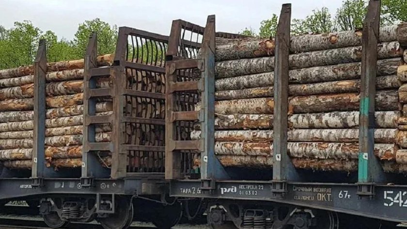 МТУ платформа 13-6895 погрузка пиломатериала