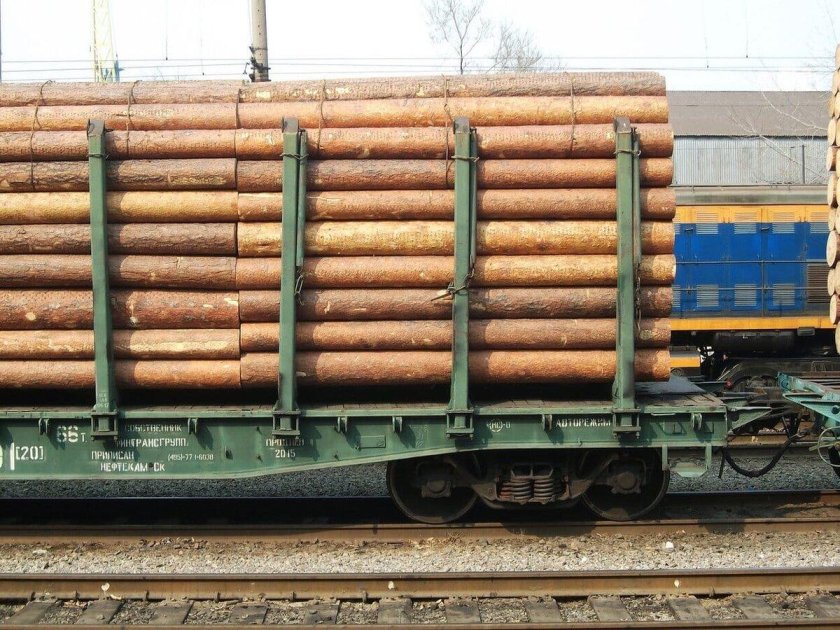 Платформа-лесовоз вагона