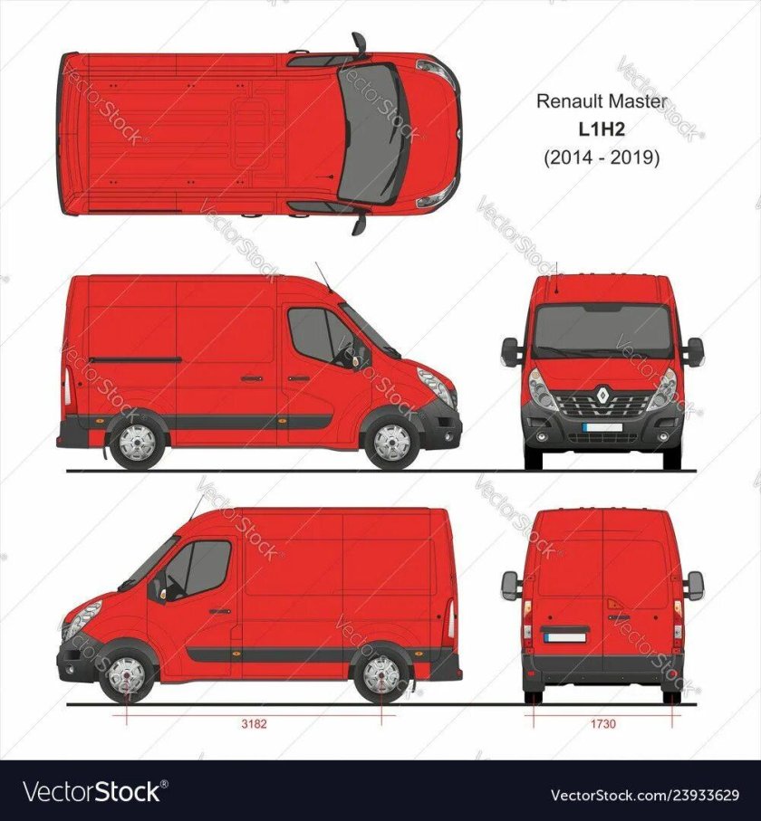 Высота Рено мастер l1h1