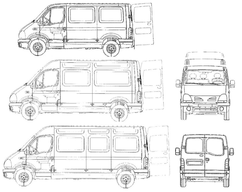 Renault Master 2014 чертеж