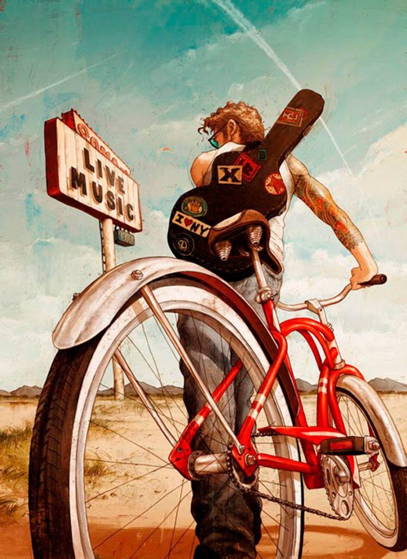 Картина велосипед