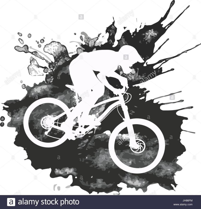 Силуэт МТБ велосипед