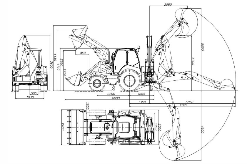 Амкодор 732 габариты