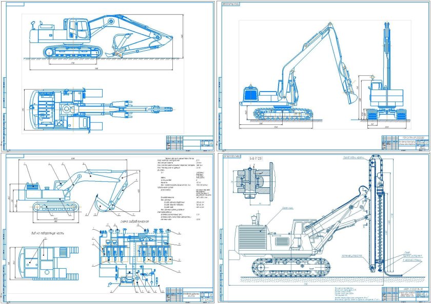 Экскаватор ЭО 4121 чертеж