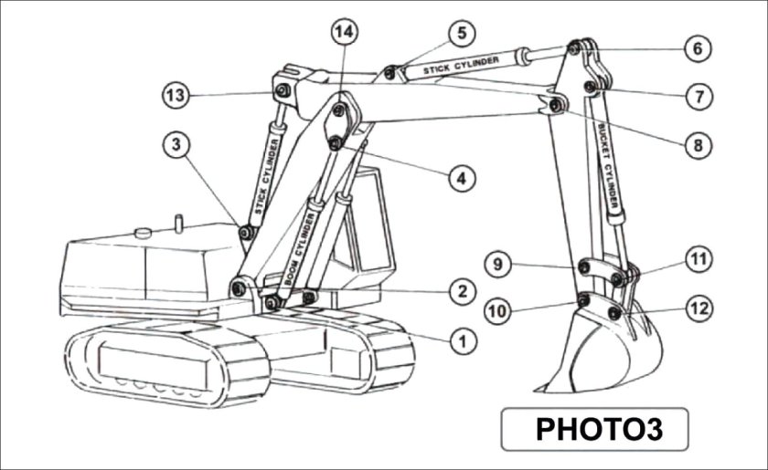 Хитачи 200 экскаватор схема расположения