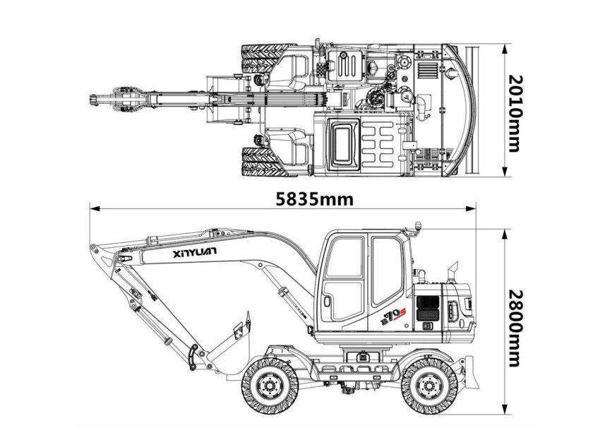 Габариты экскаватора твэкс ек 18