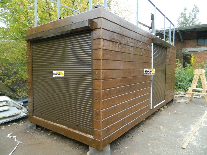 Гараж из морского контейнера 20 футов