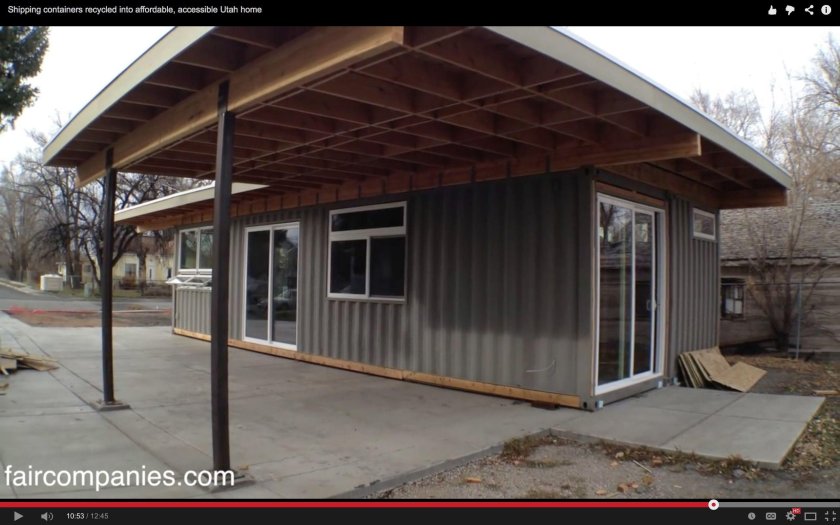 Гараж из контейнера 20