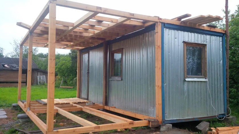 Баня из вагончика бытовки 6х3