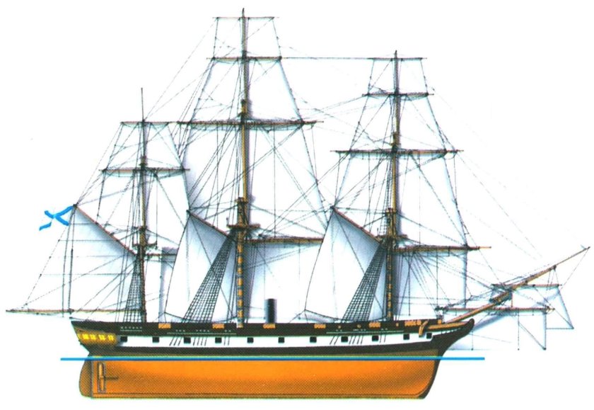 1848 Пароход-Фрегат "Архимед".