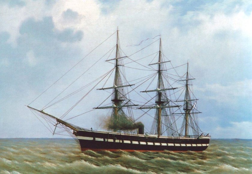 Парусно-винтовой фрегат олег