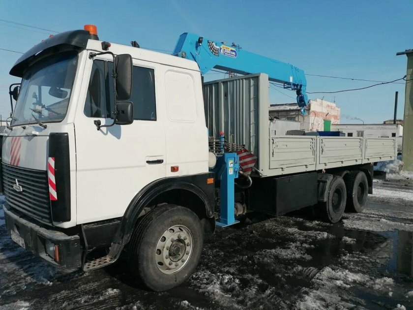 Маз 6303 манипулятор бортовой с кму