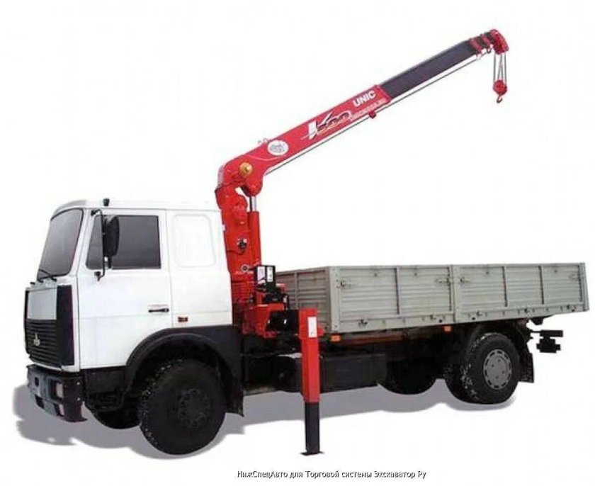 МАЗ 6303 манипулятор бортовой с КМУ