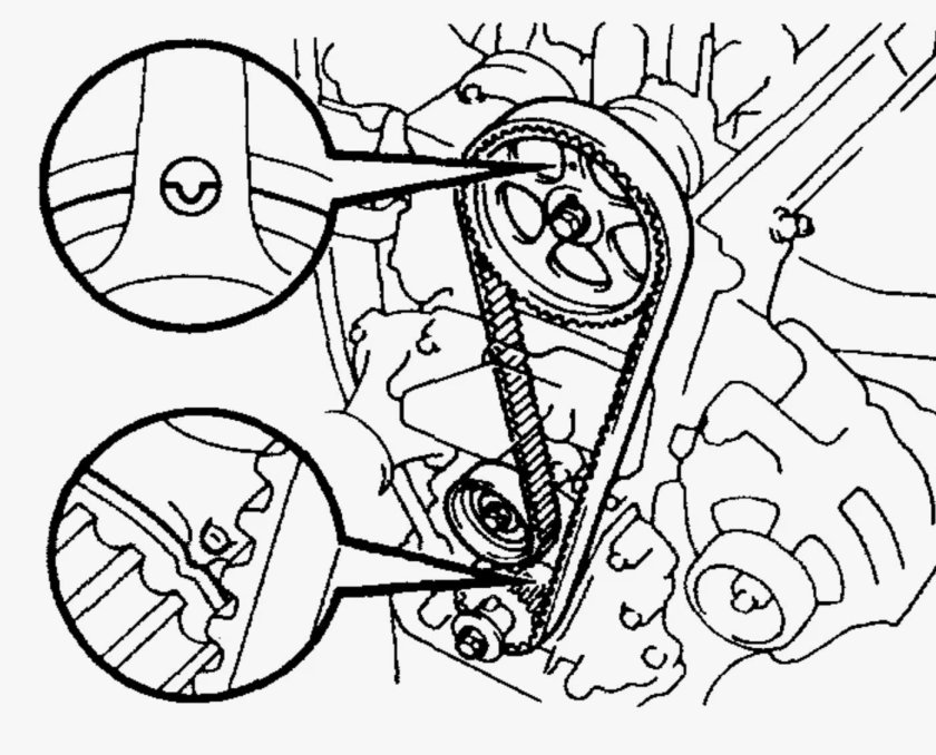 Тойота Королла 4а Фе метки ГРМ
