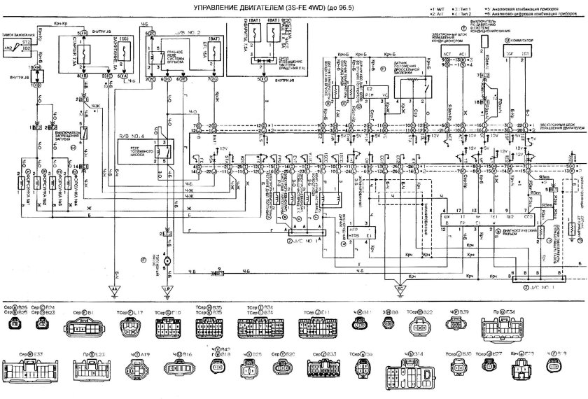 Электрооборудование Toyota Carina 1993