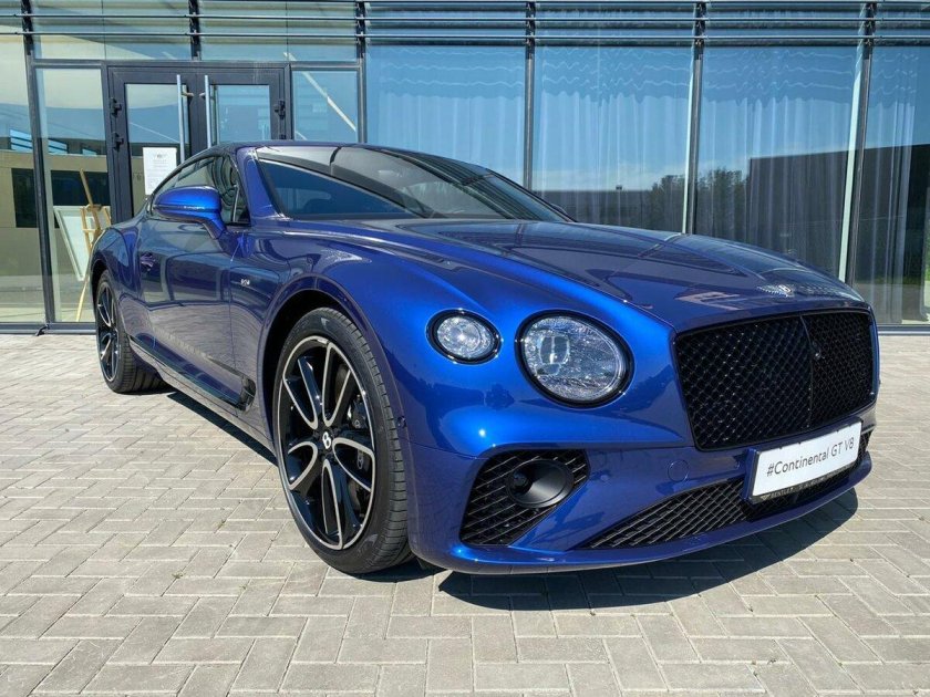 Bentley Continental gt 2020 синий