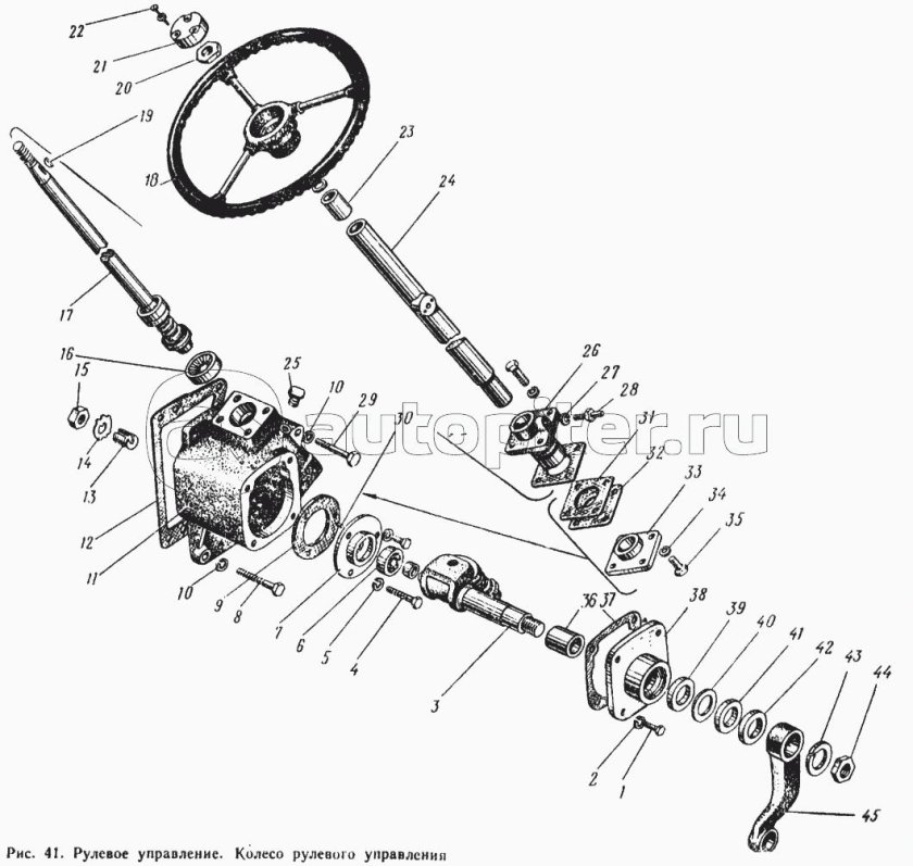 Рулевой механизм трактор ЮМЗ 6