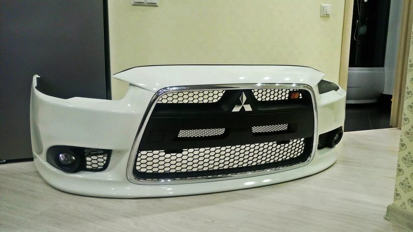 Бампер передний Mitsubishi Lancer 10 Рестайлинг