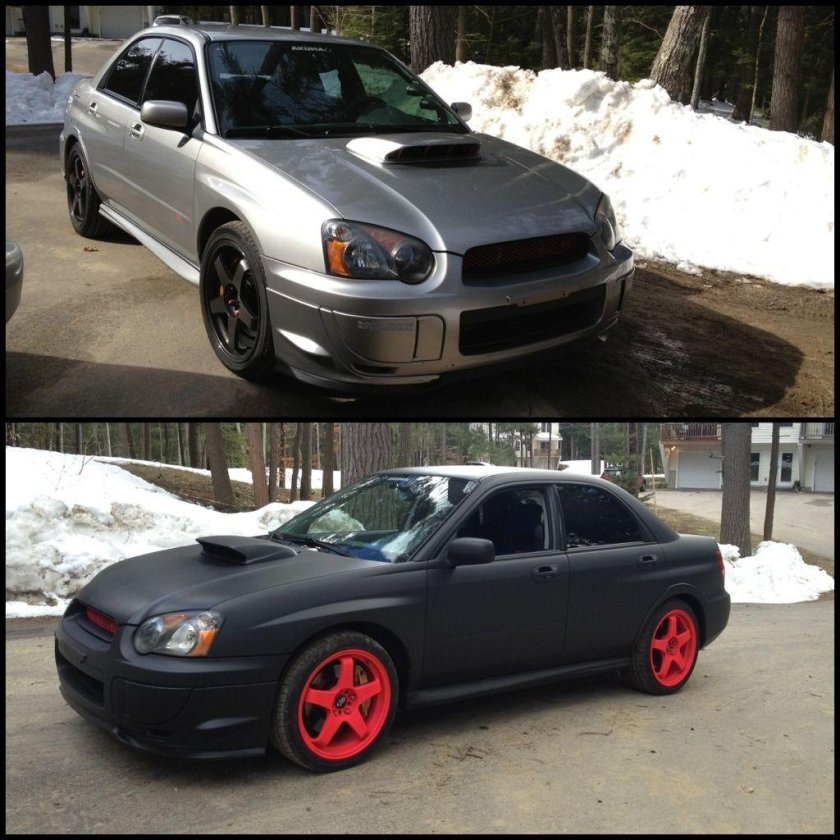 Субару Импреза черная матовая