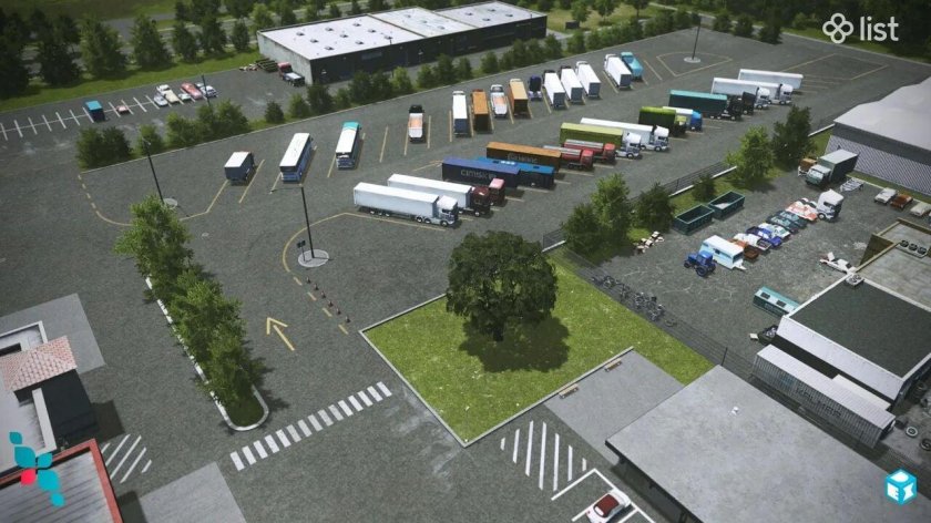 Проект стоянки для грузовых автомобилей