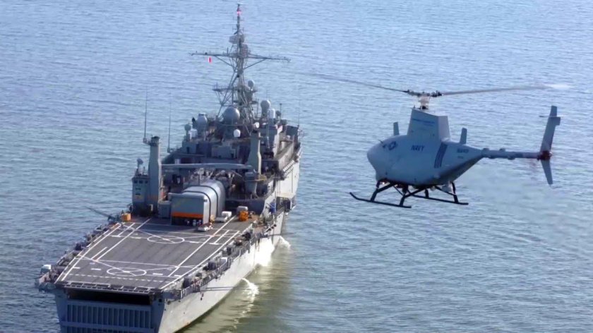 Американский дрон mq-8b протаранил военный корабль