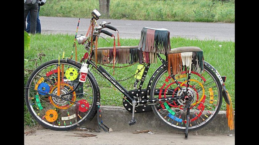 Украсить велосипед