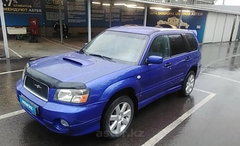 Субару Форестер голубой