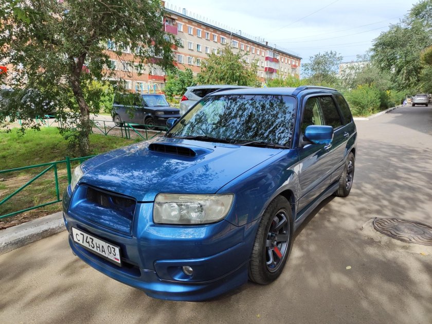 Субару Форестер голубой