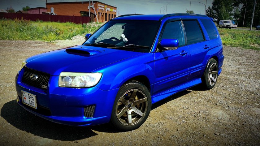 Субару форестер синий