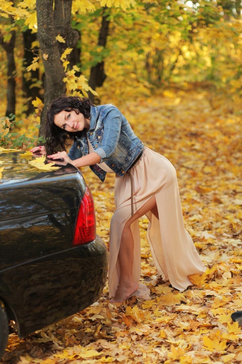 Осенняя фотосессия с автомобилем