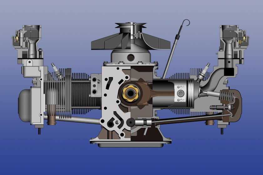 Оппозитный 2т двигатель