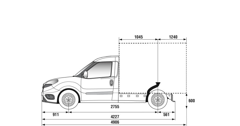 Фиат Добло габариты кузова