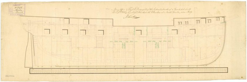 Чертеж корабля HMS Pegasus