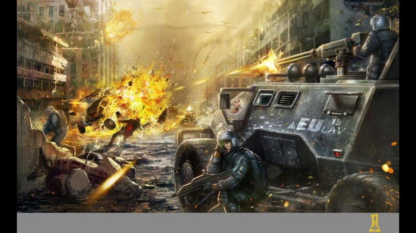 Современная война арт в городе