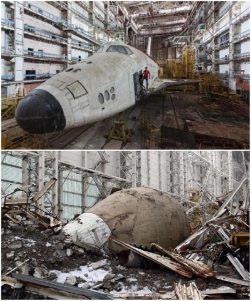 Буран космический корабль заброшенный в Казахстане