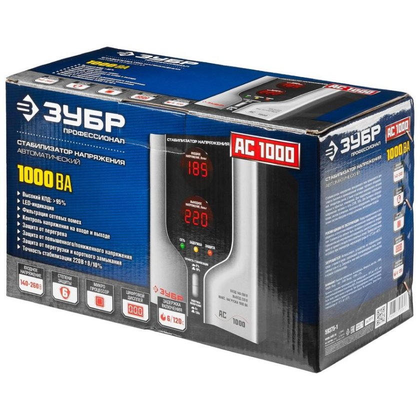 Стабилизатор напряжения ЗУБР АСН-2000-1-Ц