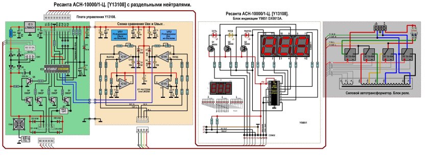Стабилизатор напряжения Ресанта 10000 схема