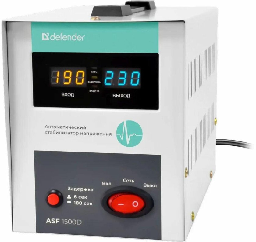 Стабилизатор напряжения Defender ASF 1500d напольный 900w