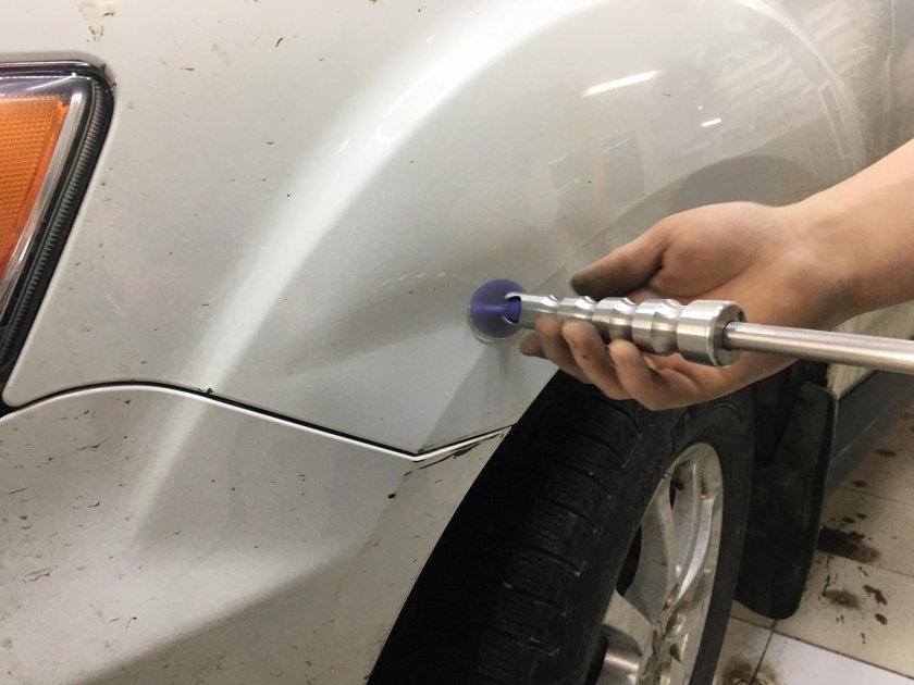 Выпрямление вмятин PDR технология