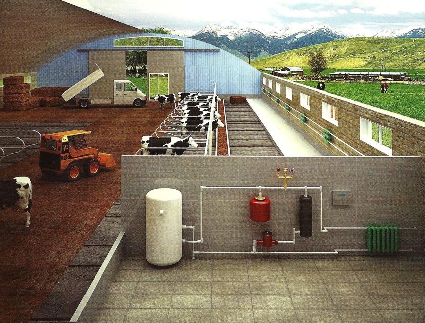 Тепловой насос на ферме