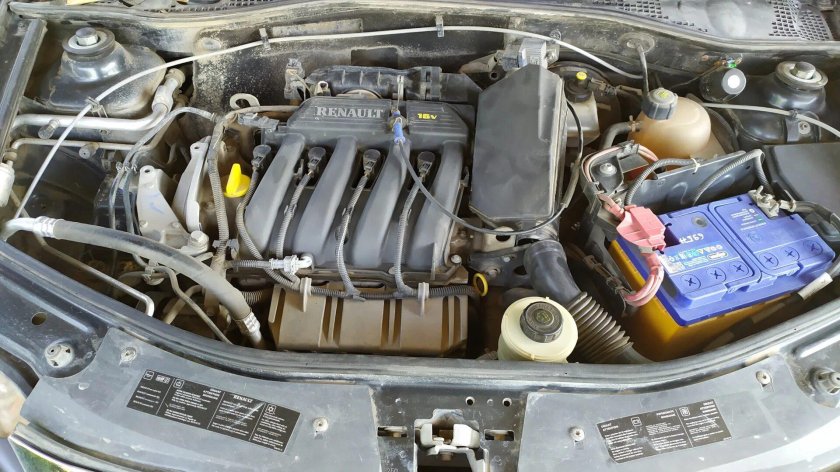 Мотор рено логан 1.6 16 клапанов 102 л.с визуально
