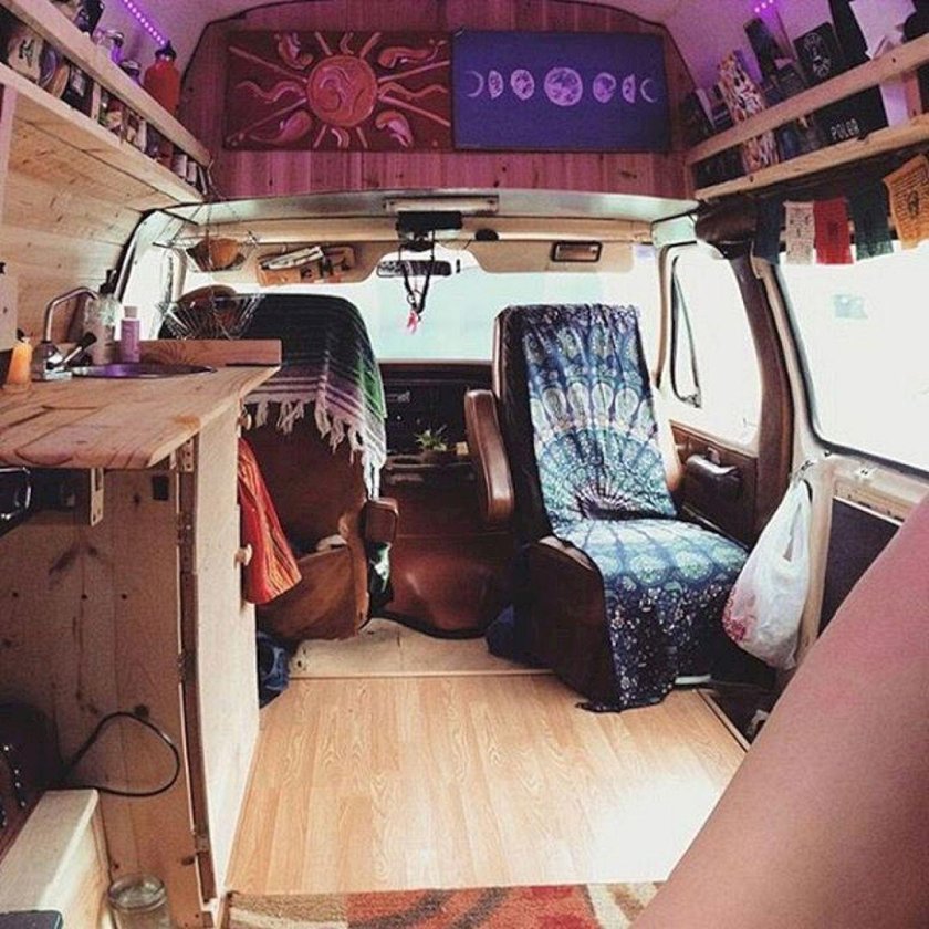 Багажник хиппи машины