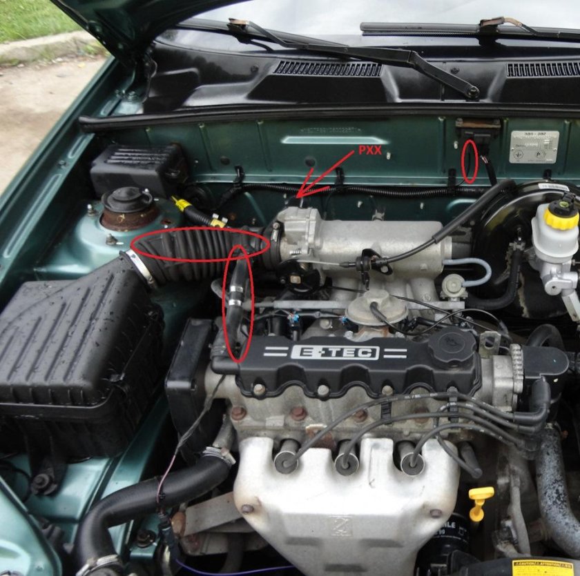 Шевроле Ланос 1.5 под капотом