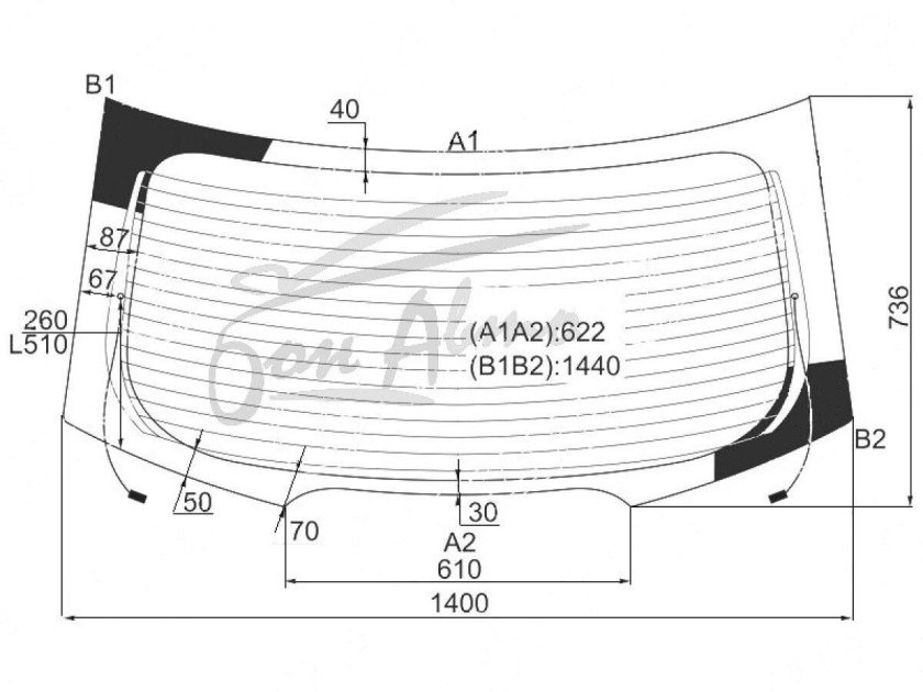 Пежо 206 заднее стекло