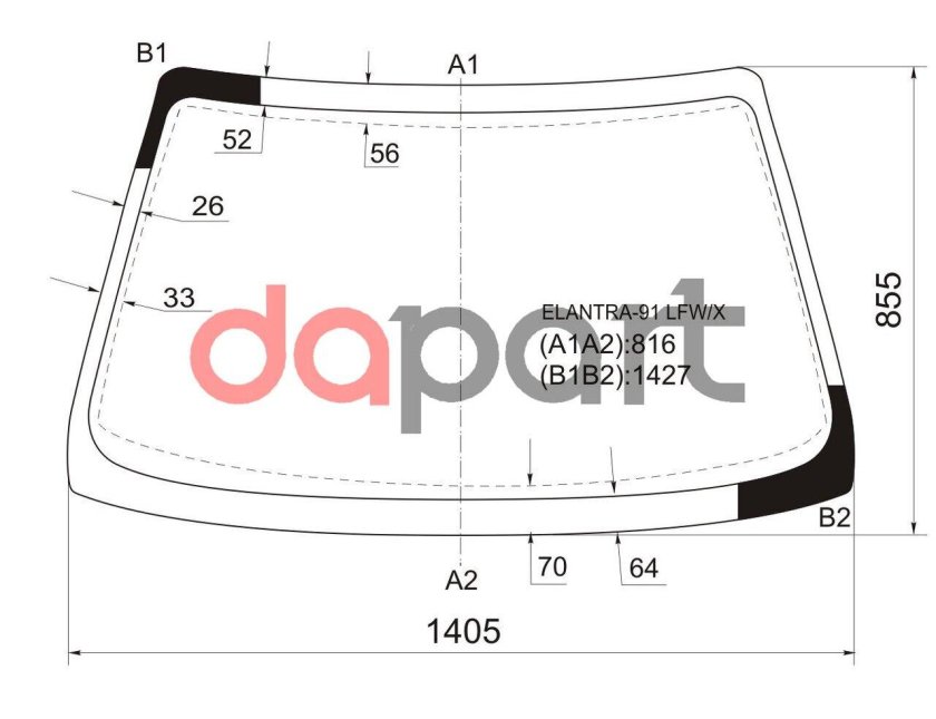 Размер лобового стекла Хендай HD 78